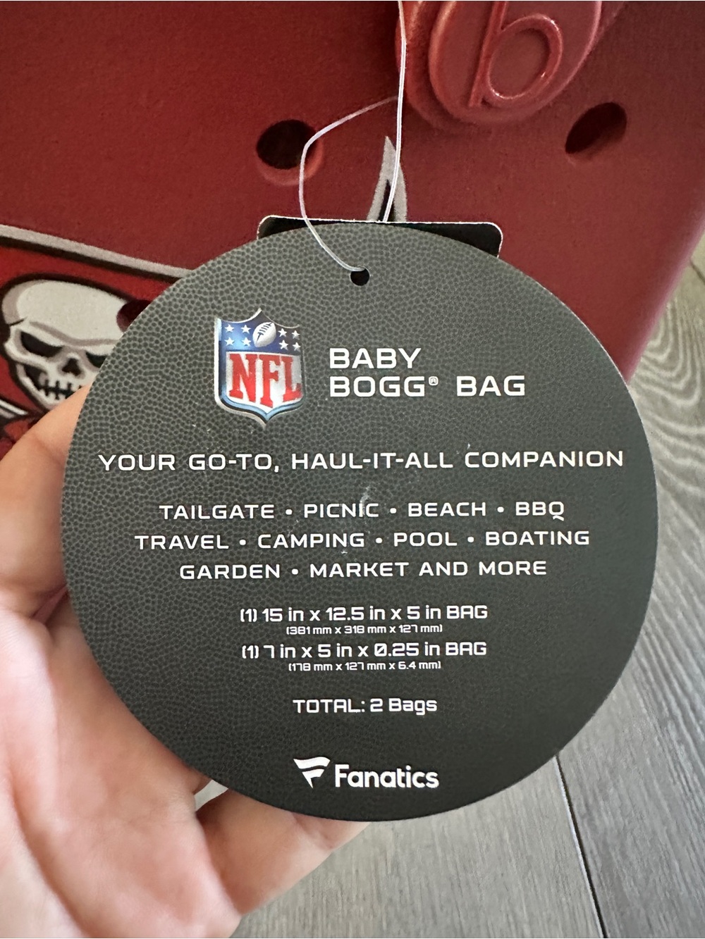 Baby Bogg Bag with NFL Tampa Bay Buccaneers Logo - Picture 5 of 8